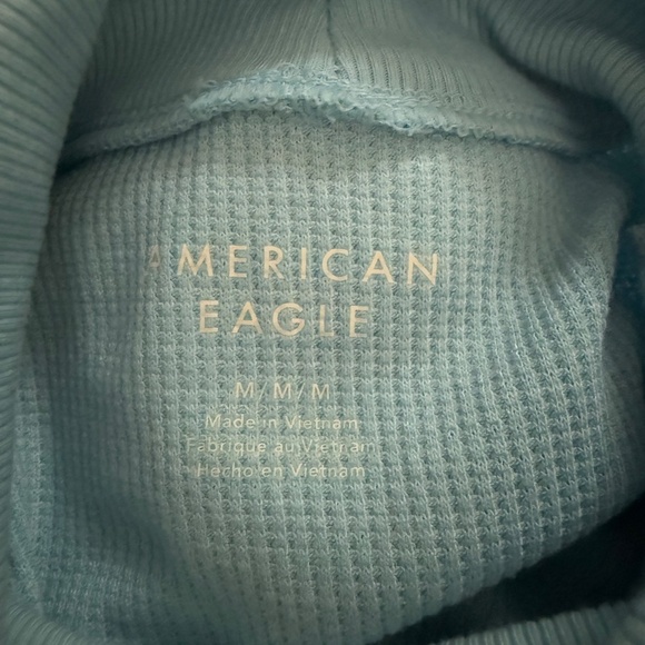 NWT! American Eagle | Size Small |  Ribbed Mock Neck Top Blue - Picture 7 of 7